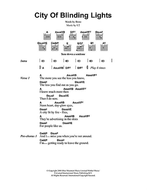 city of blinding lights lyrics|U2 – City of Blinding Lights Lyrics .